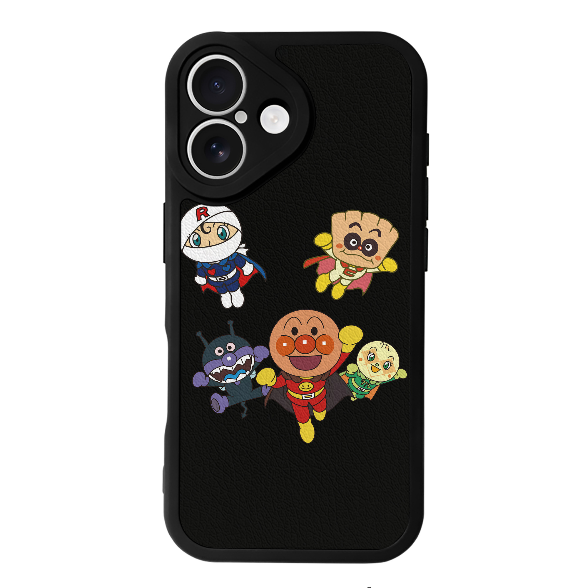 （画像用） アンパンマン Anpanman 【iPhone 16シリーズ対応】シリコンスマホケース（レザー調） 材質：シリコン
